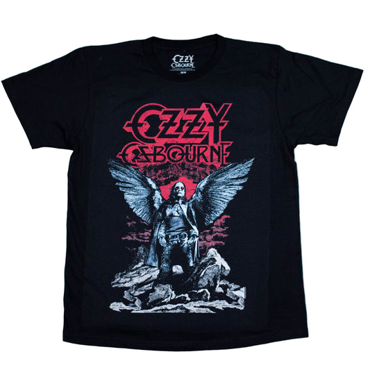 Ozzy Osbourne | “Angel Wings” Short Sleeve Men’s Black T-Shirt – Officially Licensed Rock Band Tee