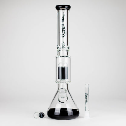 Genie | 17.5" 10-Arm 9mm Colored Bottom Glass Bong [GE4180]