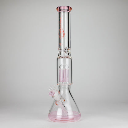 Genie | 17.5" 10-Arm 9mm Colored Bottom Glass Bong [GE4180]