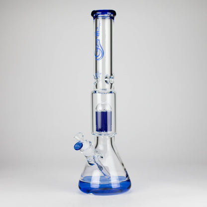 Genie | 17.5" 10-Arm 9mm Colored Bottom Glass Bong [GE4180]