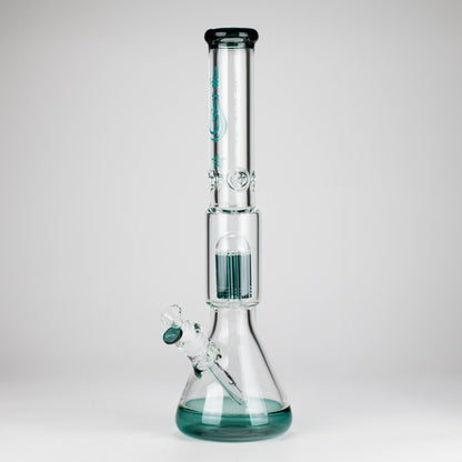 Genie | 17.5" 10-Arm 9mm Colored Bottom Glass Bong [GE4180]