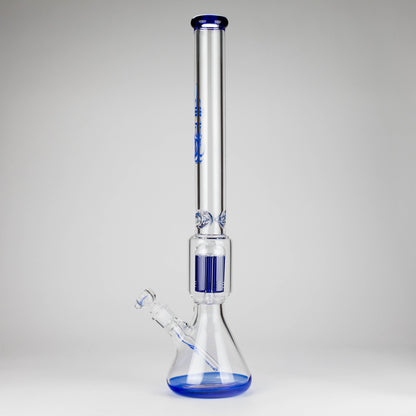 Genie | 24" 12-Arm 9mm Colored Bottom Glass Water Bong [F7-004-1]