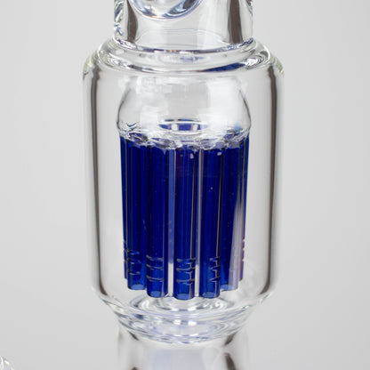 Genie | 24" 12-Arm 9mm Colored Bottom Glass Water Bong [F7-004-1]