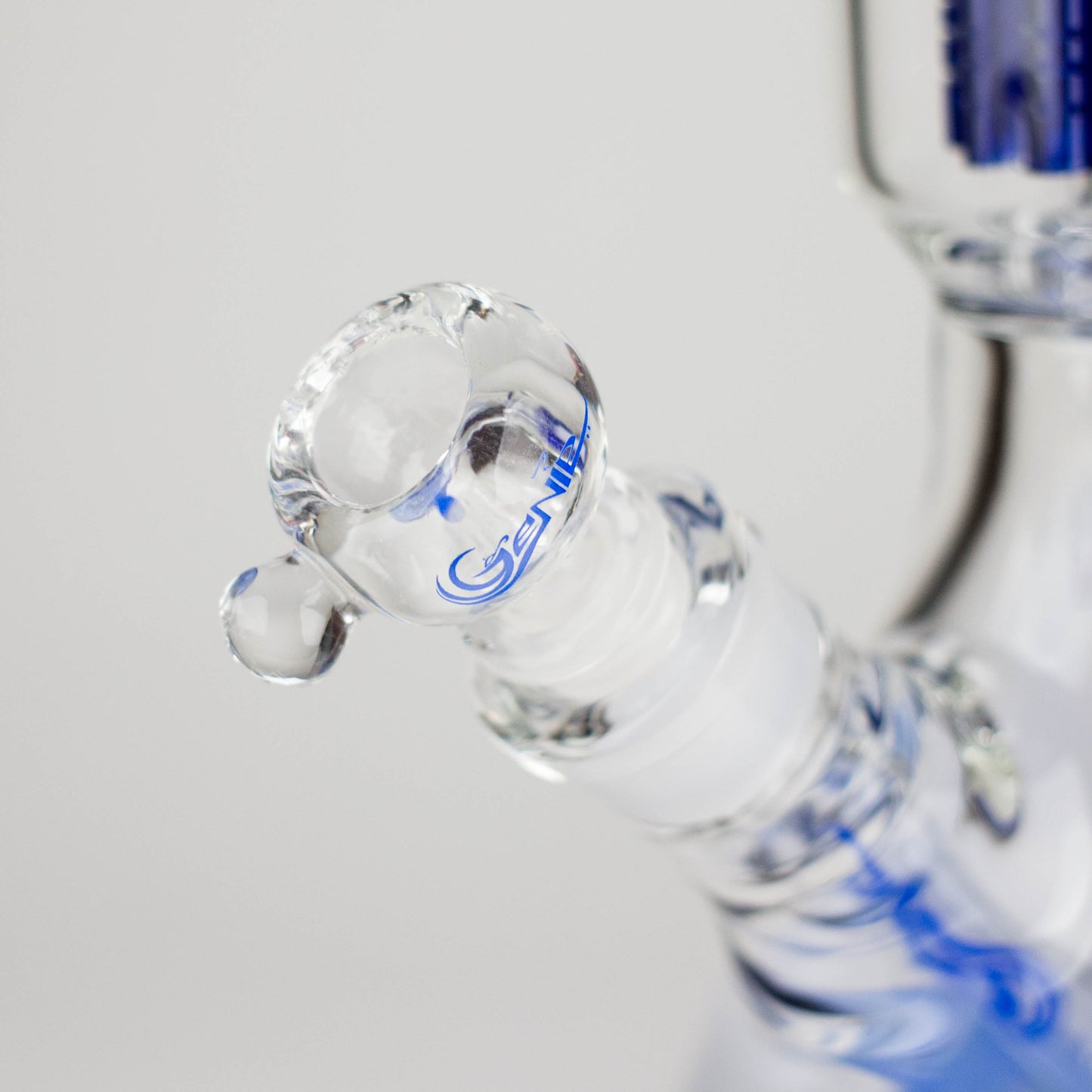 Genie | 24" 12-Arm 9mm Colored Bottom Glass Water Bong [F7-004-1]