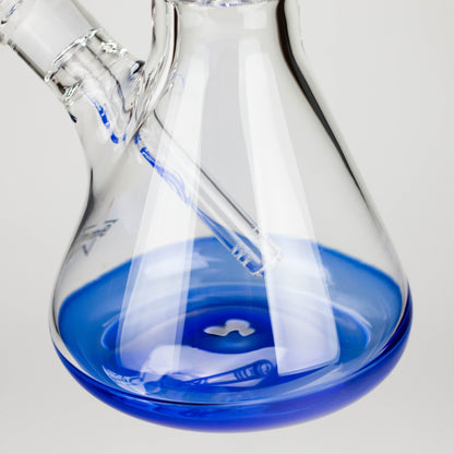 Genie | 24" 12-Arm 9mm Colored Bottom Glass Water Bong [F7-004-1]