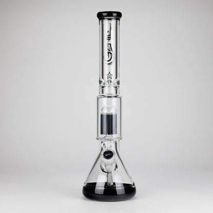 Genie | 17.5" 10-Arm 9mm Colored Bottom Glass Bong [GE4180]