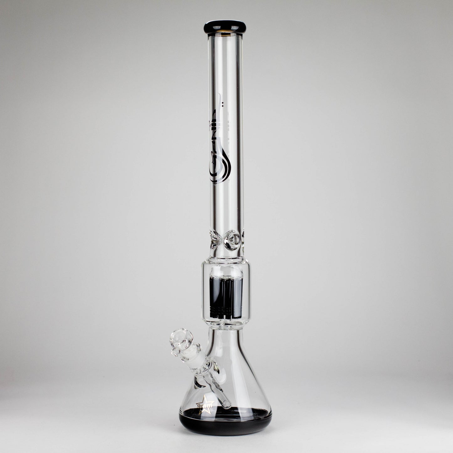 Genie | 24" 12-Arm 9mm Colored Bottom Glass Water Bong [F7-004-1]