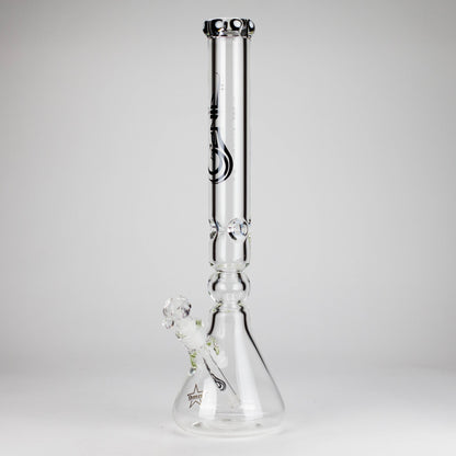 Genie | 19.5" 9mm Curved Shaft Glass Beaker Bong [F7-002-1]