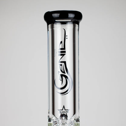 Genie | 17.5" 10-Arm 9mm Colored Bottom Glass Bong [GE4180]