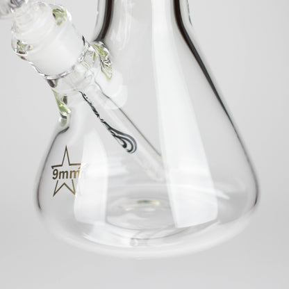 Genie | 19.5" 9mm Curved Shaft Glass Beaker Bong [F7-002-1]