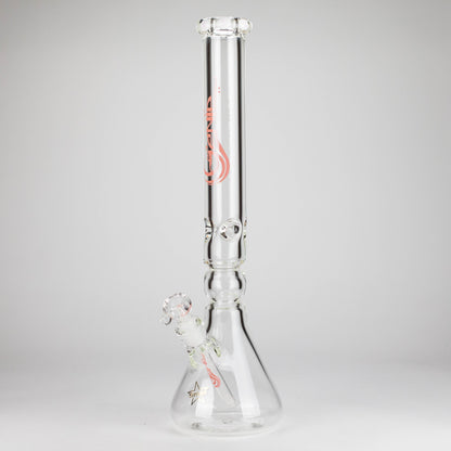 Genie | 19.5" 9mm Curved Shaft Glass Beaker Bong [F7-002-1]
