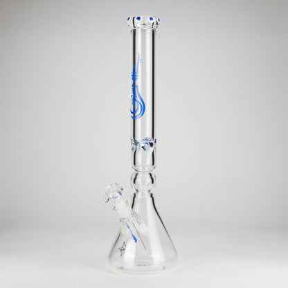 Genie | 19.5" 9mm Curved Shaft Glass Beaker Bong [F7-002-1]