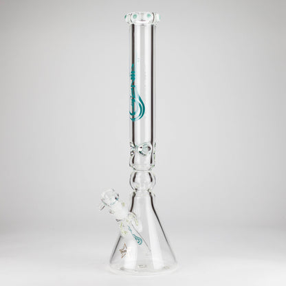 Genie | 19.5" 9mm Curved Shaft Glass Beaker Bong [F7-002-1]