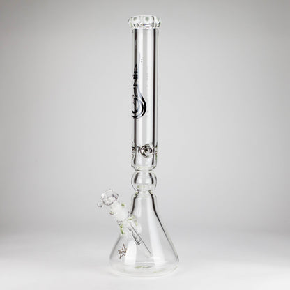 Genie | 19.5" 9mm Curved Shaft Glass Beaker Bong [F7-002-1]