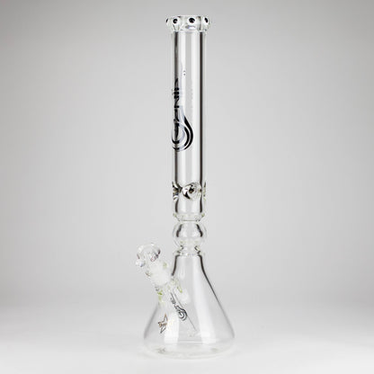 Genie | 19.5" 9mm Curved Shaft Glass Beaker Bong [F7-002-1]
