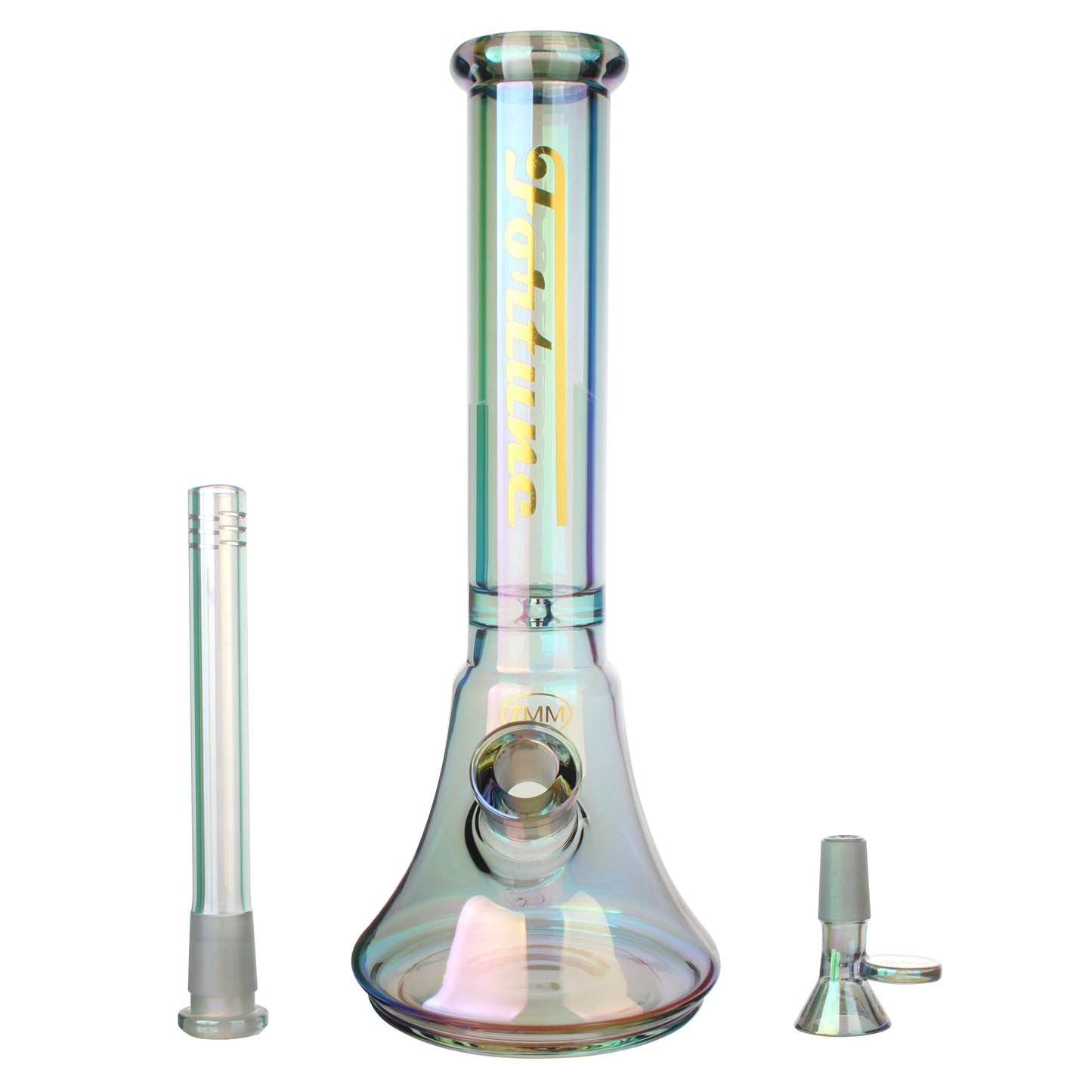 Fortune | Electroplated 14" 7mm New Beaker - 4 Assorted Colours