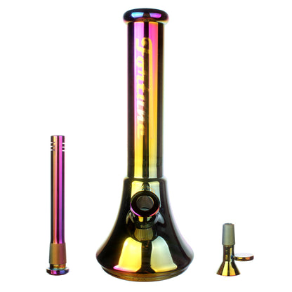 Fortune | Electroplated 14" 7mm New Beaker - 4 Assorted Colours