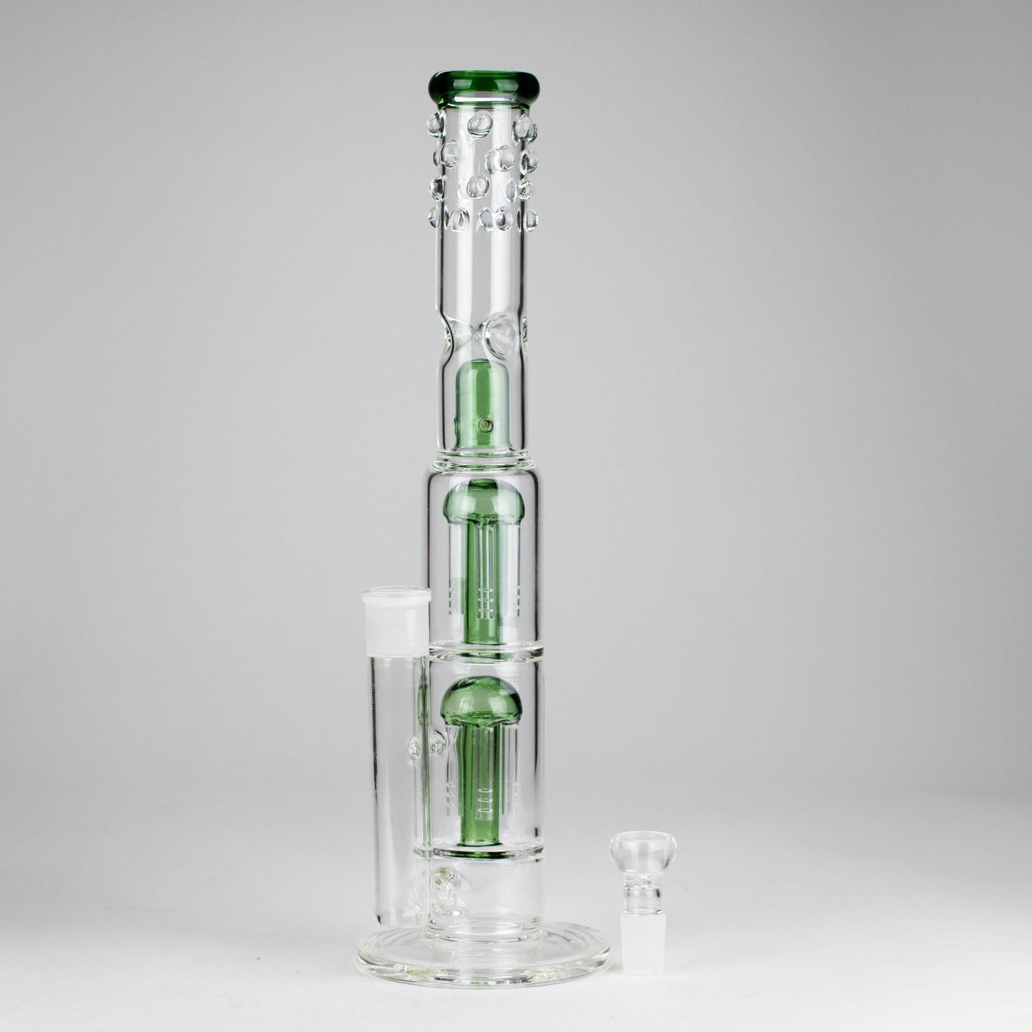 16" Triple Perc Straight Tube – Premium Glass Bong with Maximum Filtration