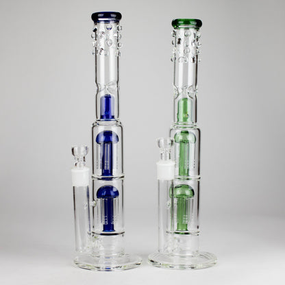 16" Triple Perc Straight Tube – Premium Glass Bong with Maximum Filtration