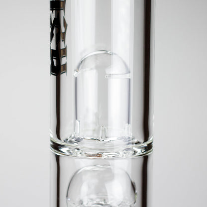 Medusa | 17" 7mm Double Tree Perc Glass Bong with Splash Guard