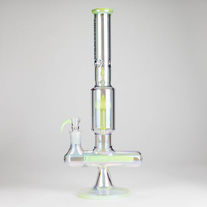 Trippy Glass | 17" 7mm Holographic Stemline Bong – Triple Diffused Perc with 18mm Bowl
