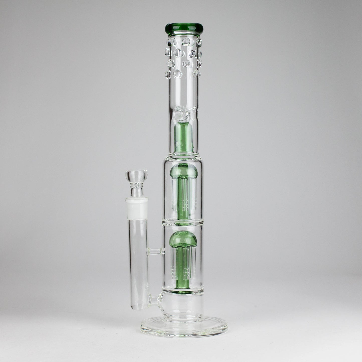 16" Triple Perc Straight Tube – Premium Glass Bong with Maximum Filtration