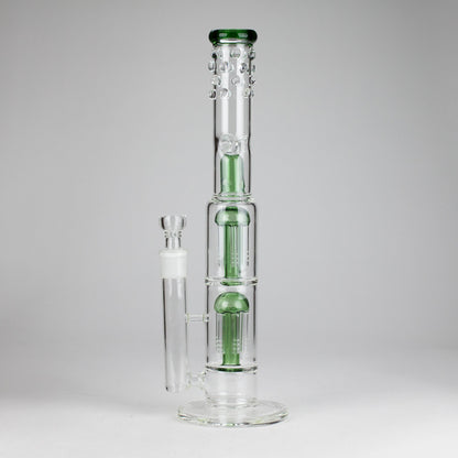 16" Triple Perc Straight Tube – Premium Glass Bong with Maximum Filtration