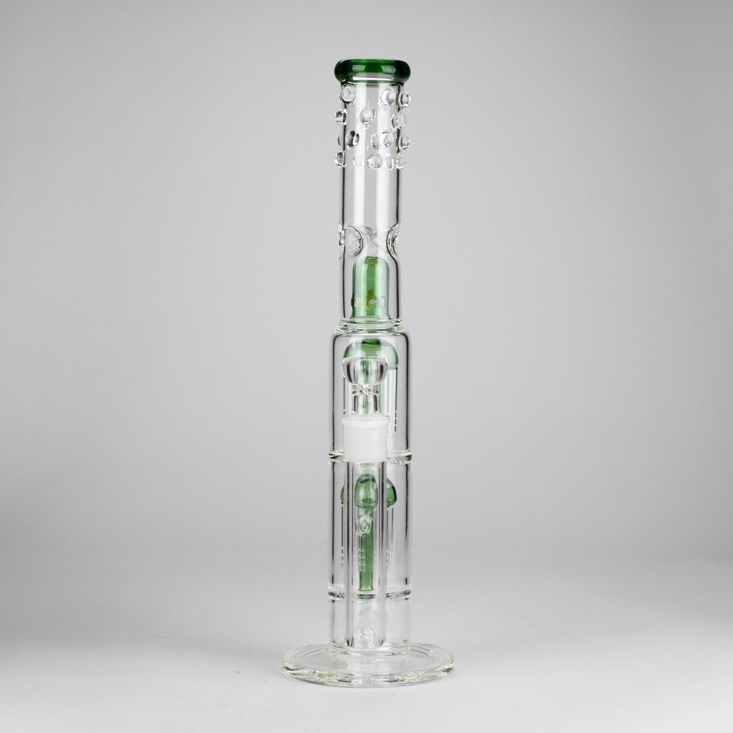 16" Triple Perc Straight Tube – Premium Glass Bong with Maximum Filtration