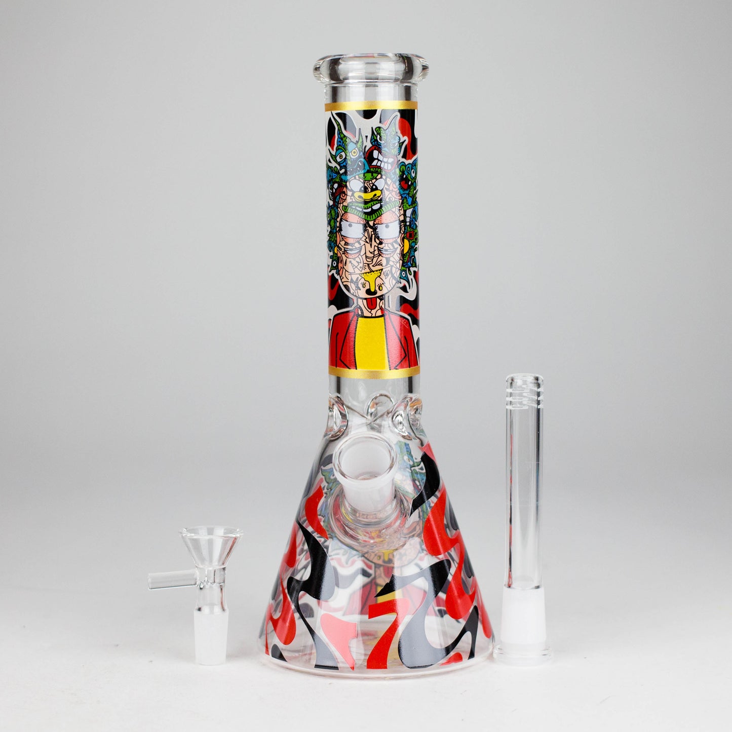 10" Glow-in-the-Dark Glass Beaker Bong