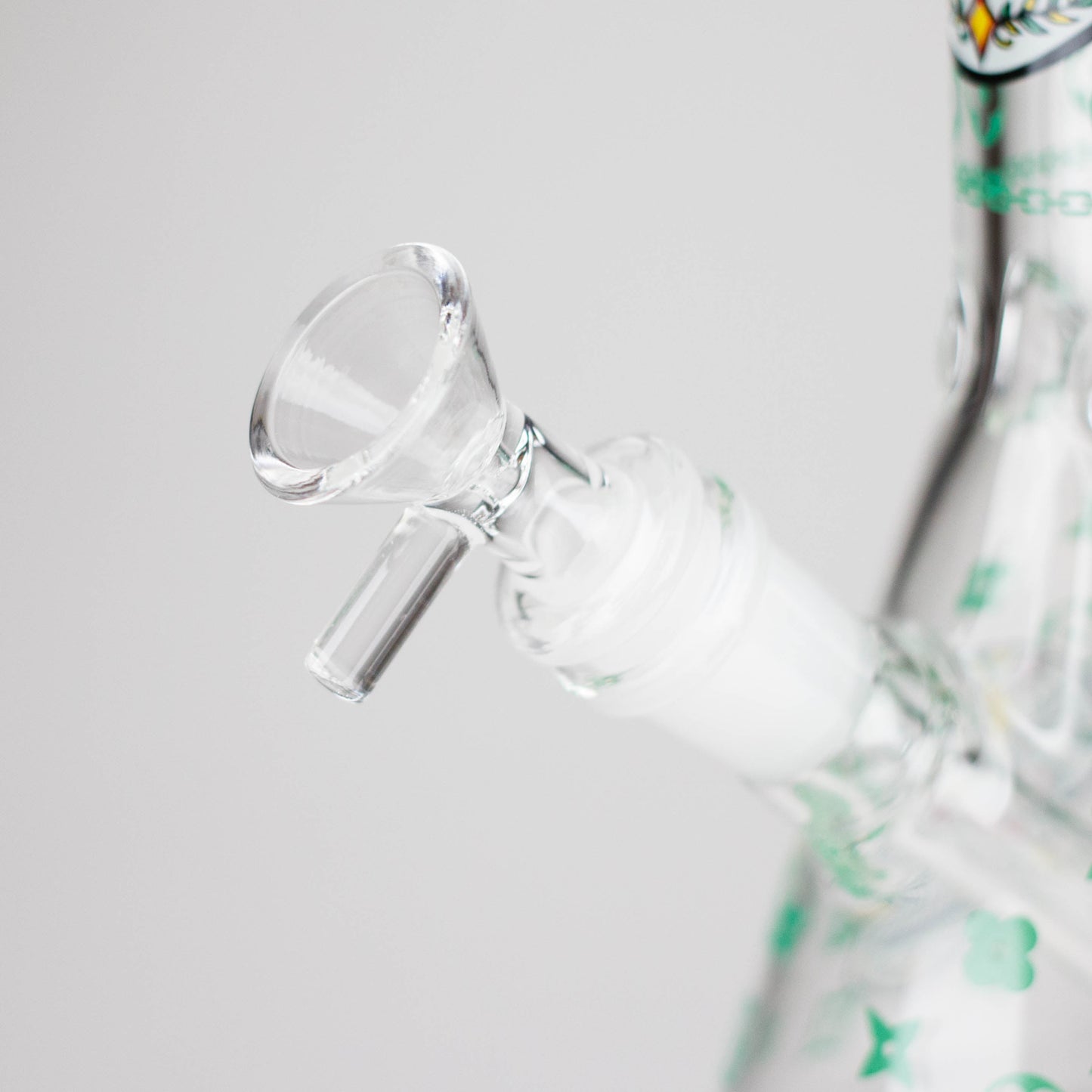 10" Sugar Skull  Design Glass Beaker Bong