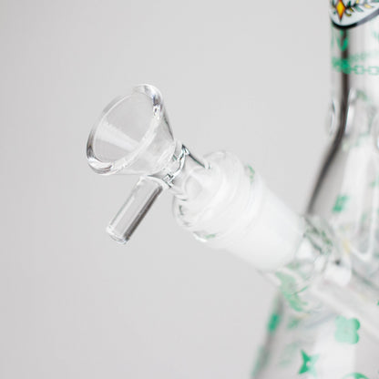 10" Sugar Skull  Design Glass Beaker Bong