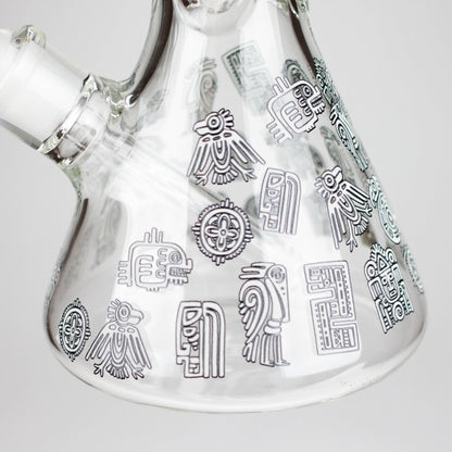 14" Glow-in-the-Dark Egyptian Design Beaker Bong – 7mm Thick