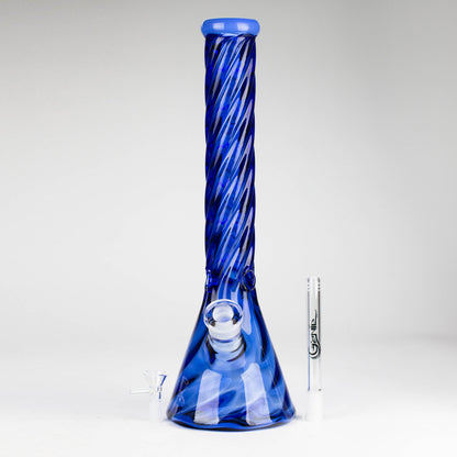 Genie | 16" 9mm Twist Glass Beaker Bong