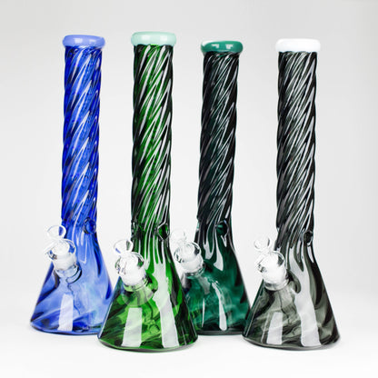 Genie | 16" 9mm Twist Glass Beaker Bong