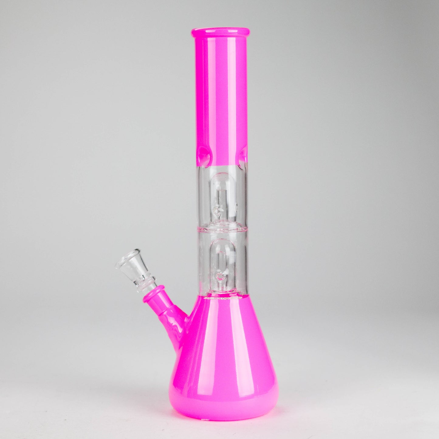 12" Double Perc Fancy Glass Water Bong – Assorted Colors