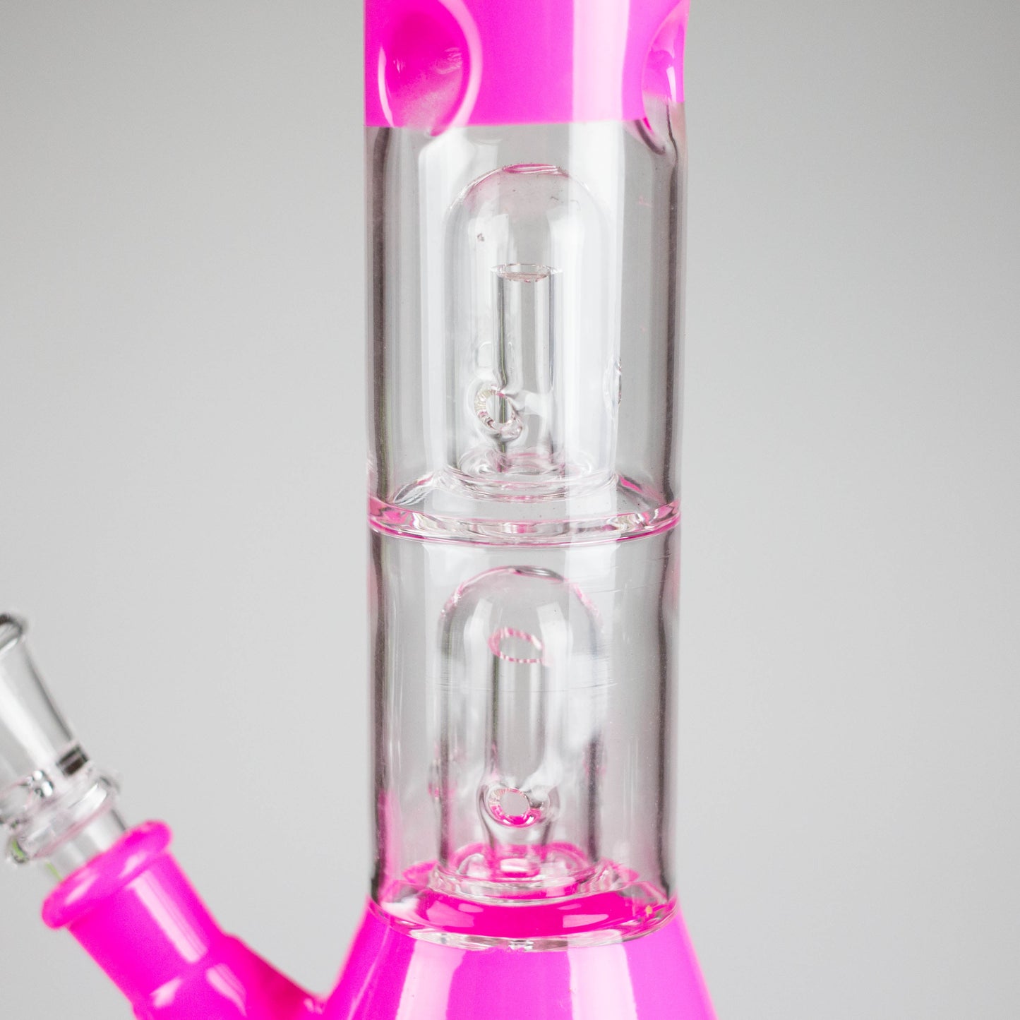 12" Double Perc Fancy Glass Water Bong – Assorted Colors