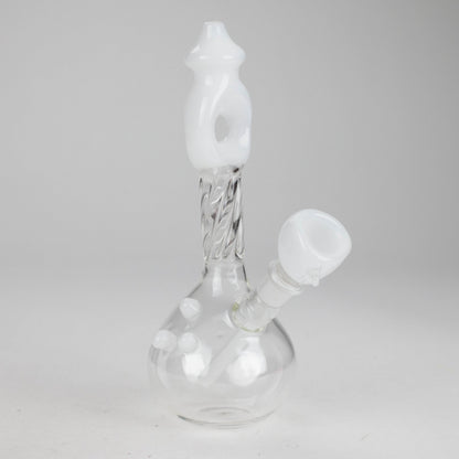 7" Donut Twist Glass Water Bong – Assorted Colors