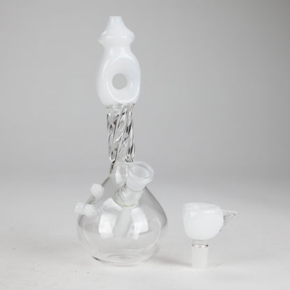 7" Donut Twist Glass Water Bong – Assorted Colors
