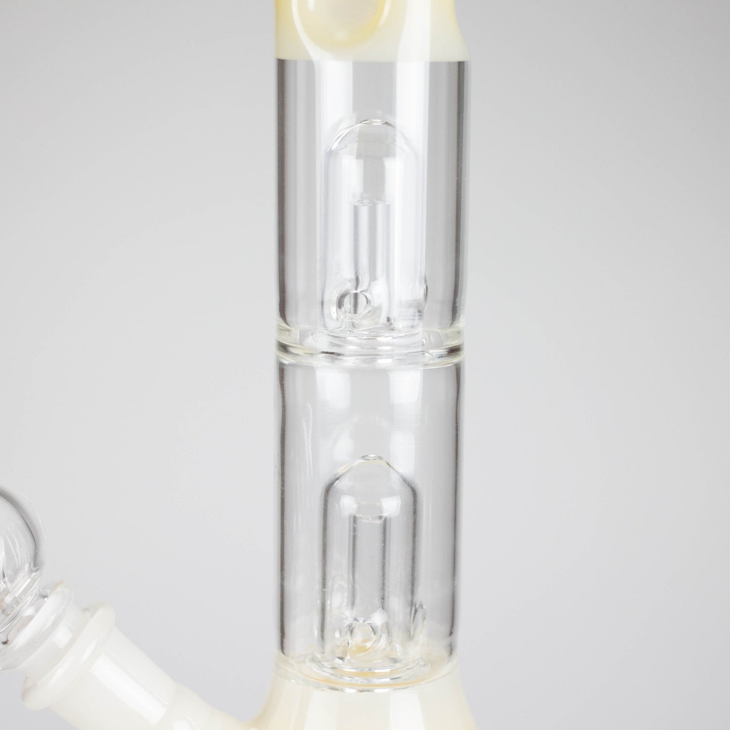 12" Double Perc Glass Water Bong – Fungus Design (Assorted Colors)