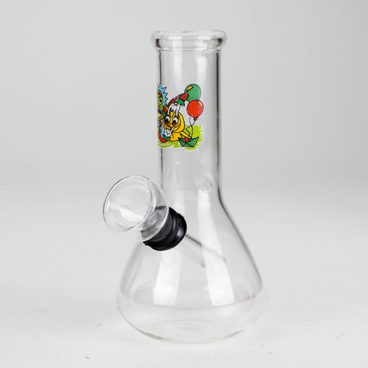 5" Glass Water Bong – Assorted Sticker Design