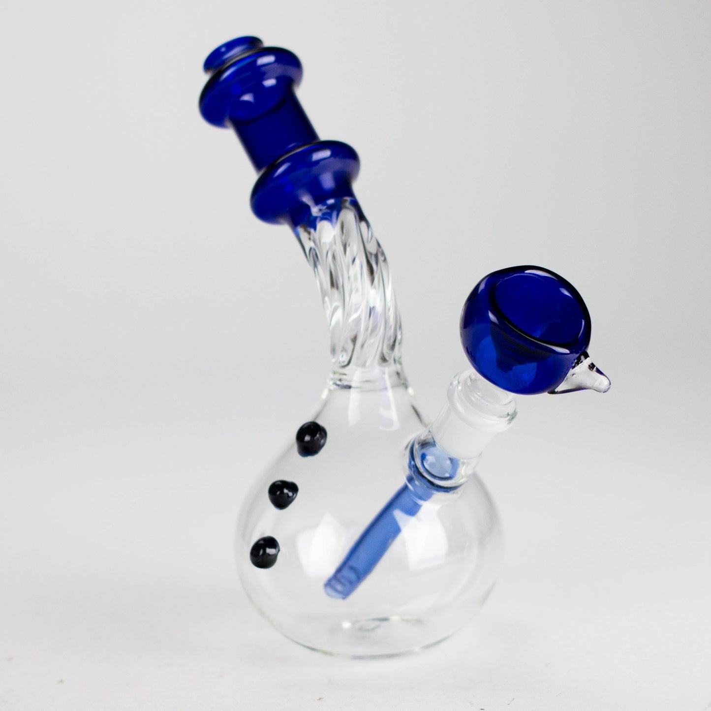 7" Twisted Bend Tube Glass Bong – Assorted Colors