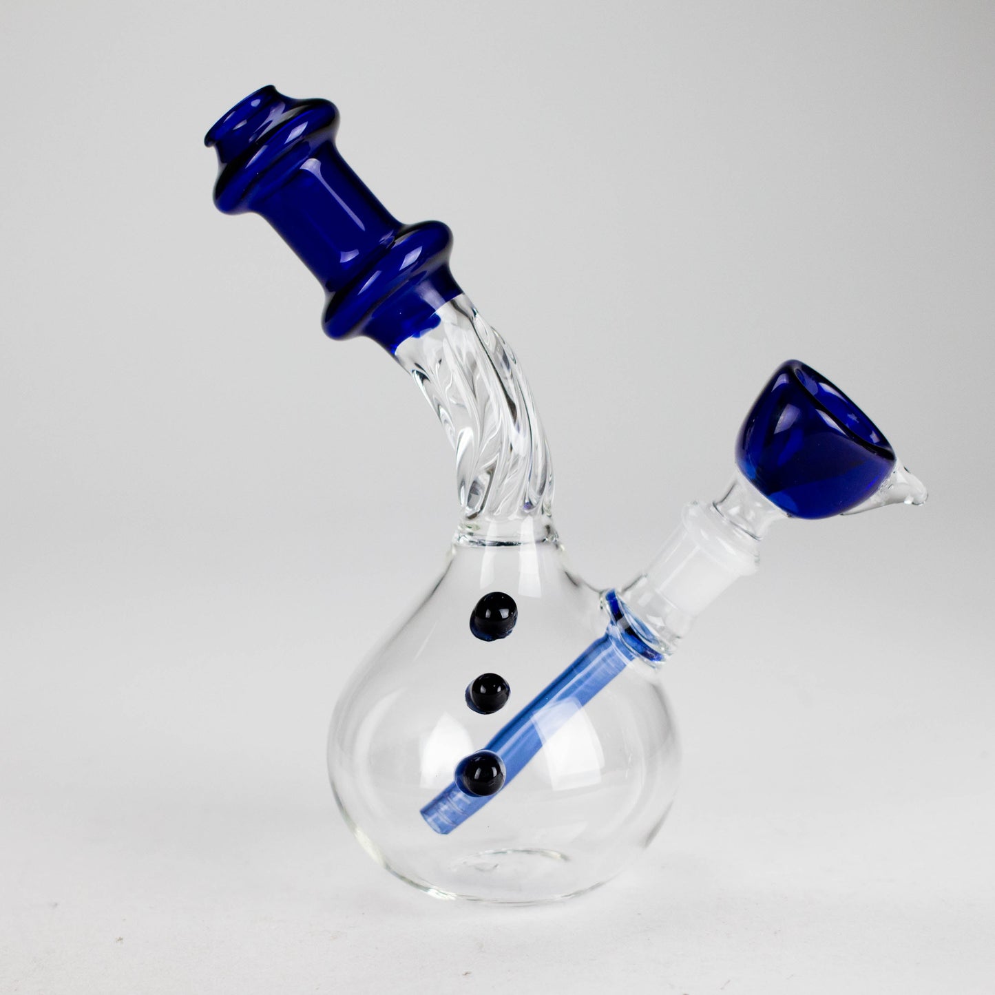 7" Twisted Bend Tube Glass Bong – Assorted Colors