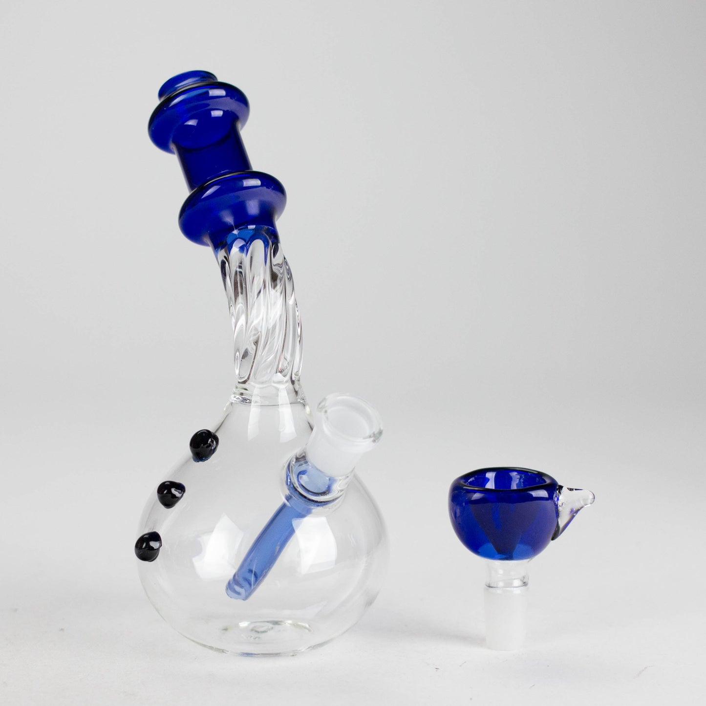 7" Twisted Bend Tube Glass Bong – Assorted Colors