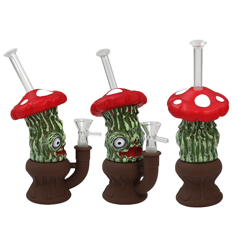 8″ Enameled Mushroom Bong