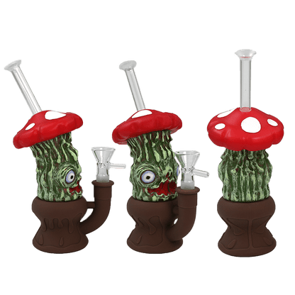 8″ Enameled Mushroom Bong
