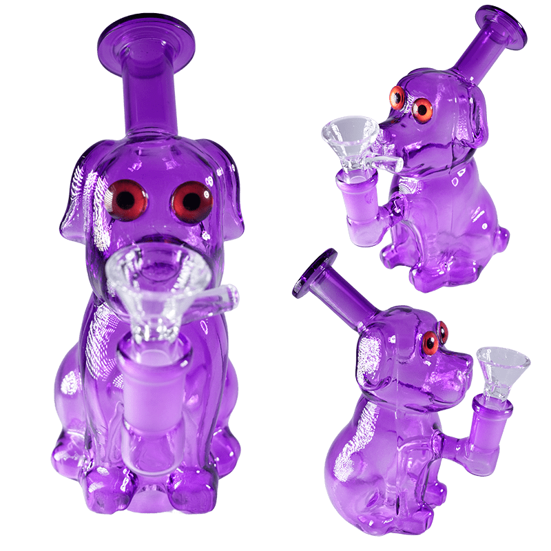 5″ Dog-Themed Water Pipe with 14mm Glass Bowl