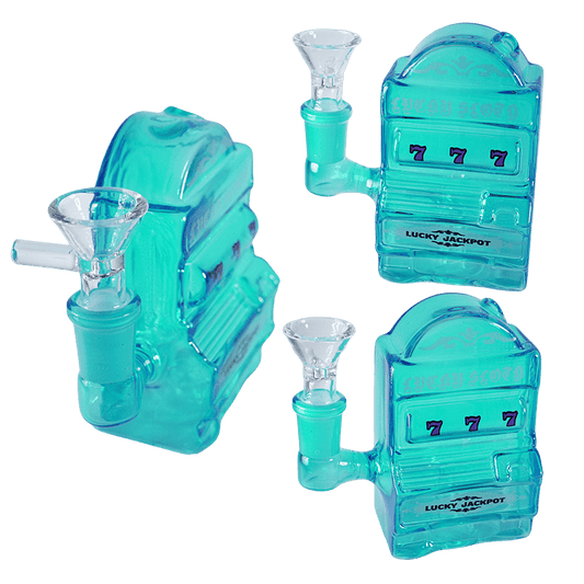 4″ Lucky Jackpot Mini Water Pipe with 14mm Glass Bowl – Blue