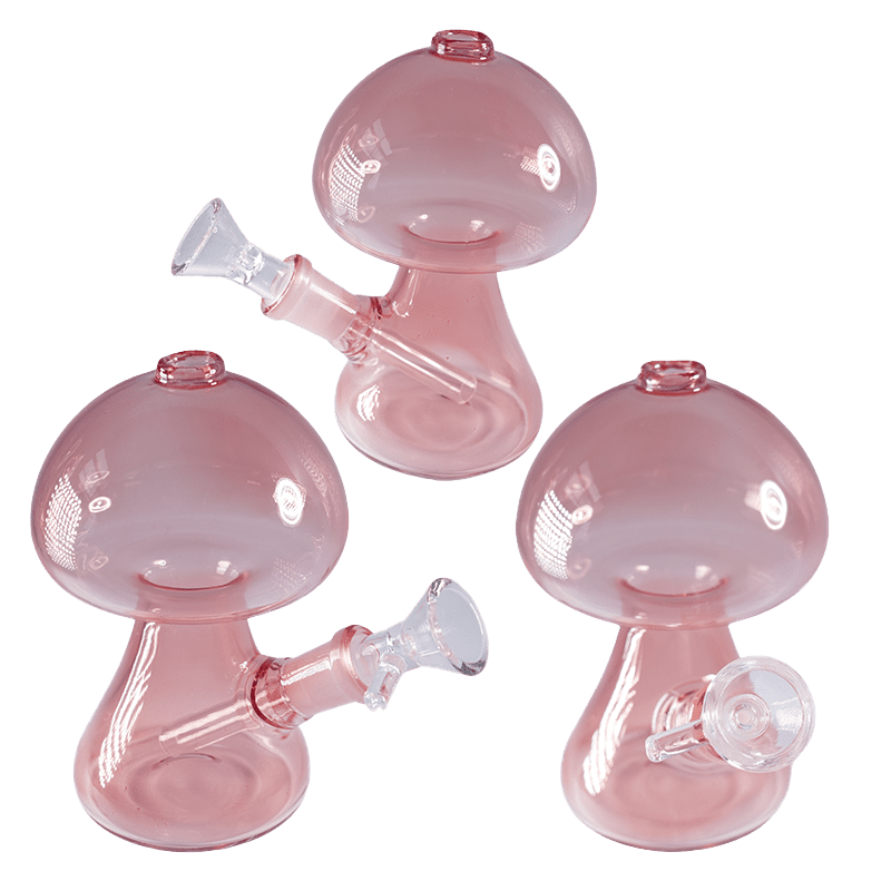 5″ Mushroom Design Water Pipe – Pink [SMKZ180]
