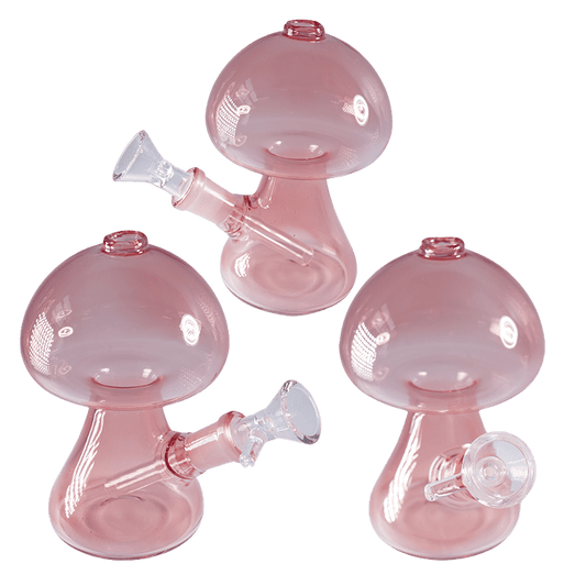 5″ Mushroom Design Water Pipe – Pink [SMKZ180]