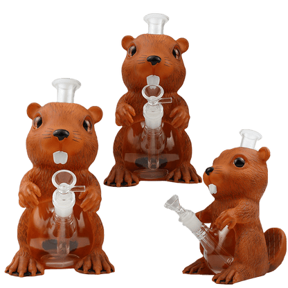 9" Arsenal Beaver Buddy Waterpipe – Brown [SMKZ184]